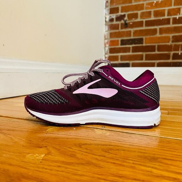 Brooks Womens Plum Pink Purple Revel Running Shoe 1202491B598 Sz 8 US - Picture 10 of 16